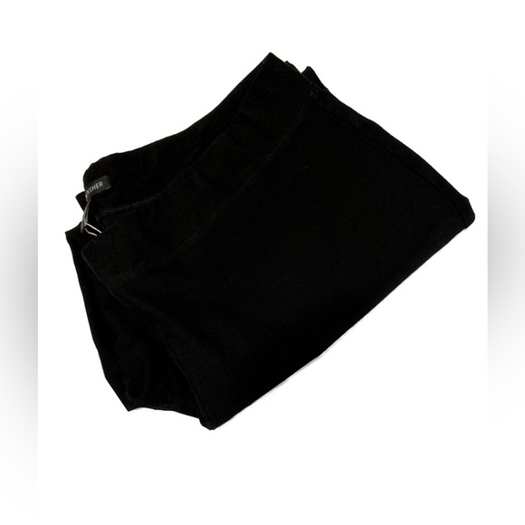 Eileen Fisher Cropped Crepe Wide Leg Pants Black (Large) lightweight workwear - Picture 5 of 9